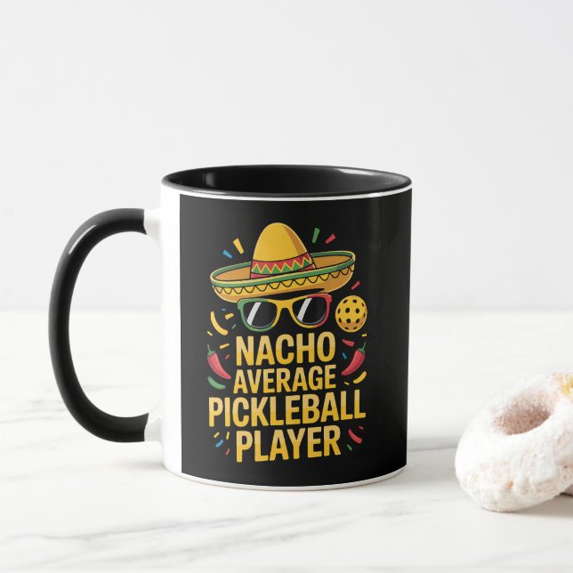 Caneca Nacho Average Pickleball Player (Com Donut)