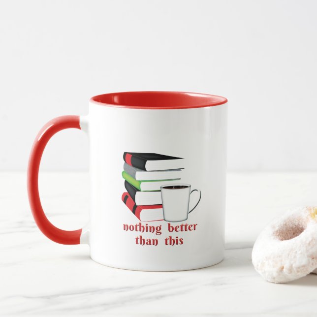 Caneca Nada Melhor Que Este Café De Livro (Com Donut)