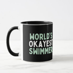 Caneca Nadador Okayest do Mundo, Presente para Nadadores