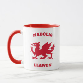 Caneca Nadolig Llawen Simple Celtic Welsh Felry Natal