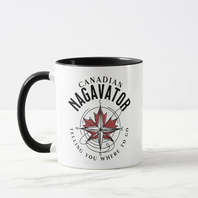 Caneca Nagavator canadense dizendo a você onde ir (Esquerda)