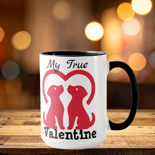 Caneca Namorado(a) do Pet Vermelho Personalize