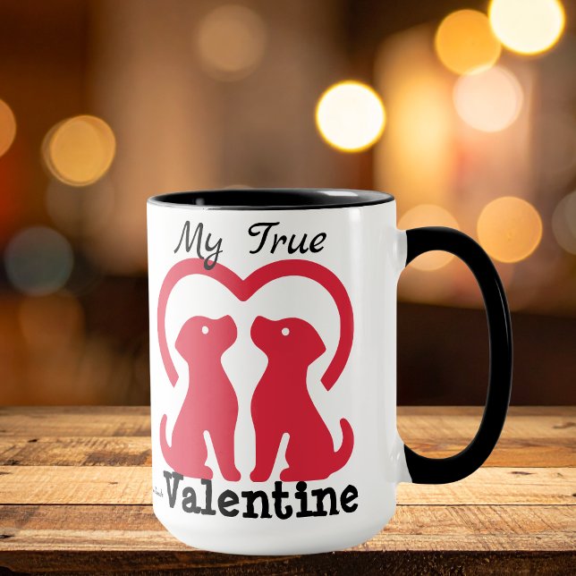 Caneca Namorado(a) do Pet Vermelho Personalize (personalize)