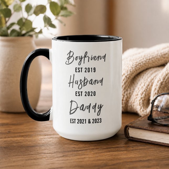 Caneca Namorado Marido Pai | Dia dos Pais Personal (Boyfriend Husband Dad Mug | Personalized Father’s)