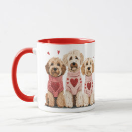 Caneca Namorados Cães de Goldendoodle