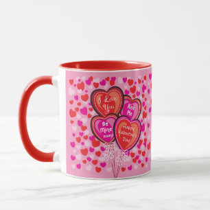 Caneca Namorados Cardíaco Balões