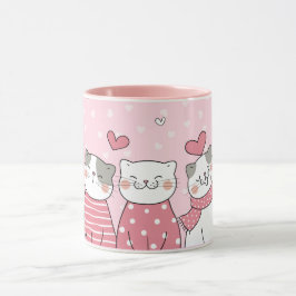Caneca Namorados Cats Mug