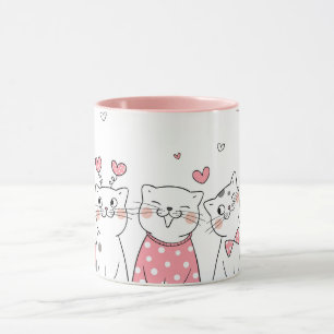 Caneca Namorados Cats Mug
