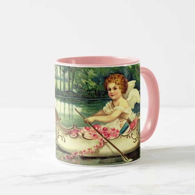 CANECA NAMORADOS CUPID, PUXADO POR SUANS, SELO DE CERA VE (Frente Esquerda)