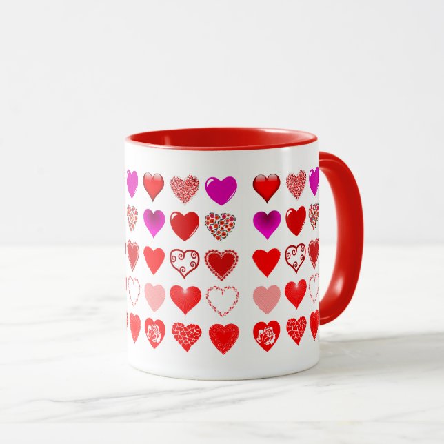 Caneca Namorados de Amor Coração (Frente Esquerda)