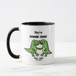 Caneca Namorados de dinossauro