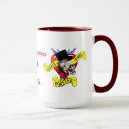 Caneca Namorados de tatuagem gótica de alternativo