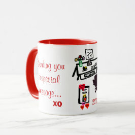 Caneca Namorados Especial Amor Corações Escritório