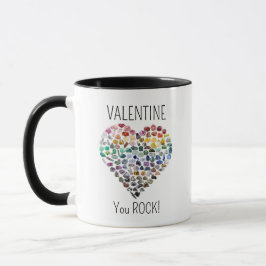 Caneca Namorados Heart You ROCK 100+ Crystal Gemstones