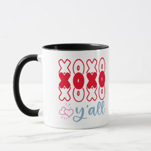 Caneca Namorados Kisses & Hugs do Cartão de Férias do cão