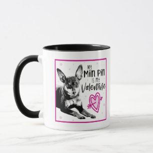Caneca Namorados MinPin Desenho do pino mín.