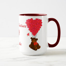 Caneca Namorados para ursos de pelúcia