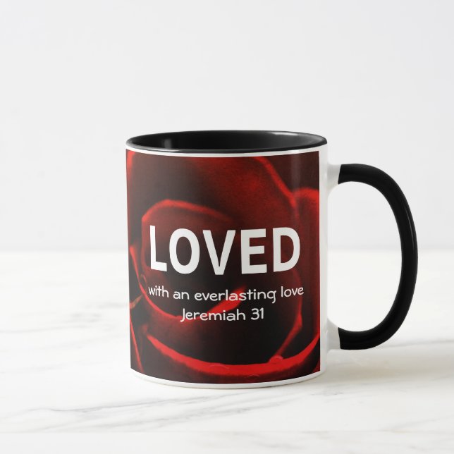 Caneca Namorados | ROSA VERMELHA | AMOR | Cristão (Direita)