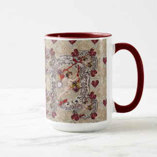 Caneca Namorados Vitoriano Angel Red Heart