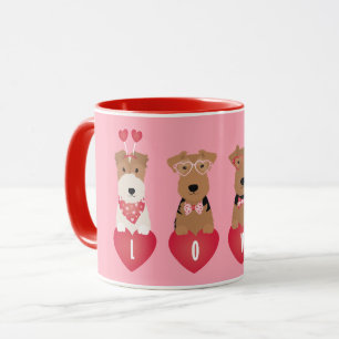 Caneca Namorados Welsh Wire Fox Terrier Dogs