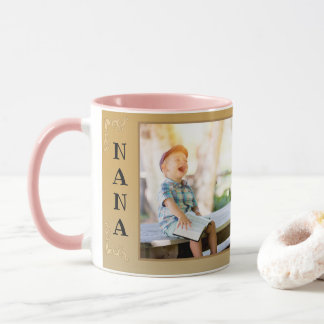 Caneca Nana Ama Seu Bonito Modelo De Fotografia De Texto