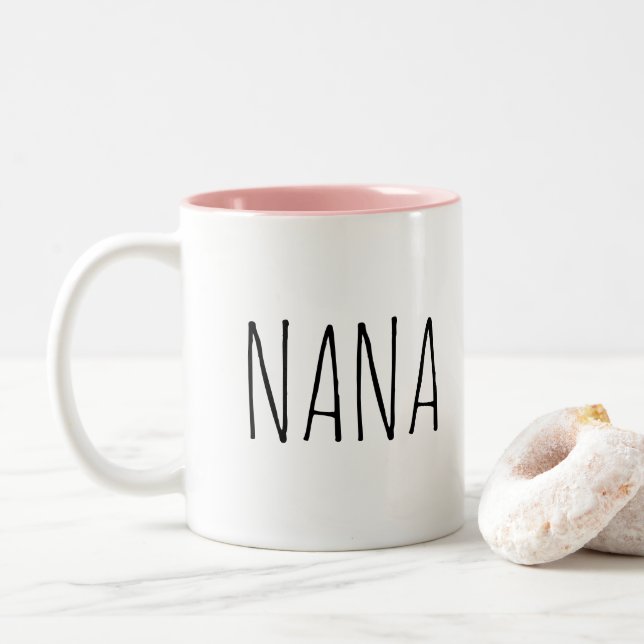 Caneca Nana de Dentro de café rosa (Com Donut)