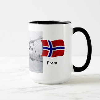 Caneca Nansen com o "Fram" no gelo