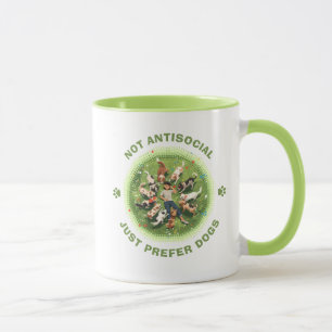 Caneca Não Antissocial - Só Prefiro Cães - Carro de Pesso