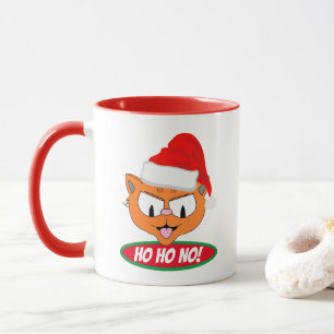 Caneca Não! Canhão de Gato de Cartoon Anti-Holiday Sarcás