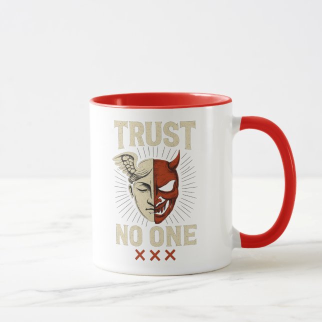 Caneca NÃO CONFIE EM NINGUÉM - Angel & Demon Mug (Direita)
