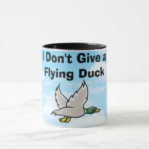 Caneca Não dê um pato voador engraçado