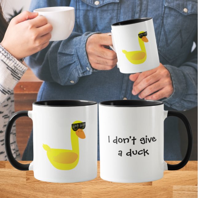 Caneca Não dou a mínima Humor de Pato (Criador carregado)