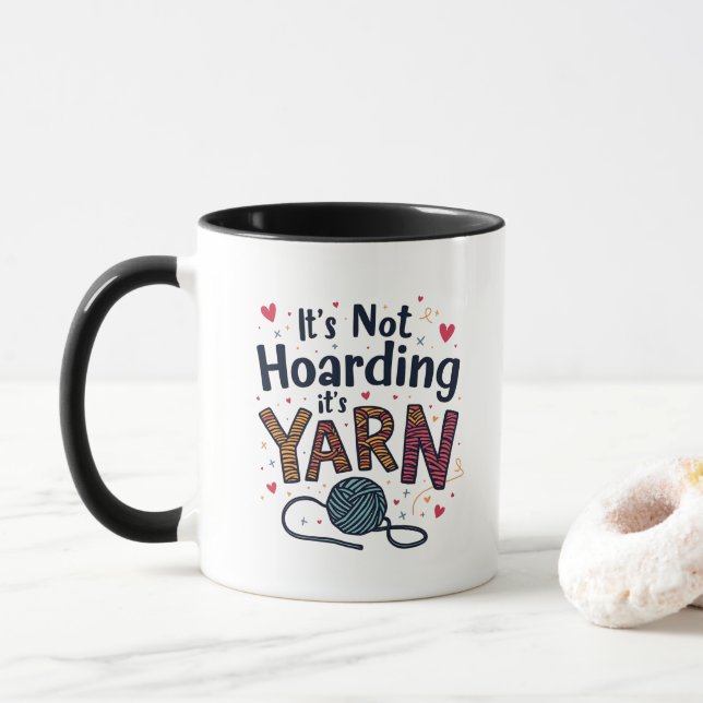 Caneca Não é açoitamento se é Yarn Crocheter Gift Knit (Com Donut)