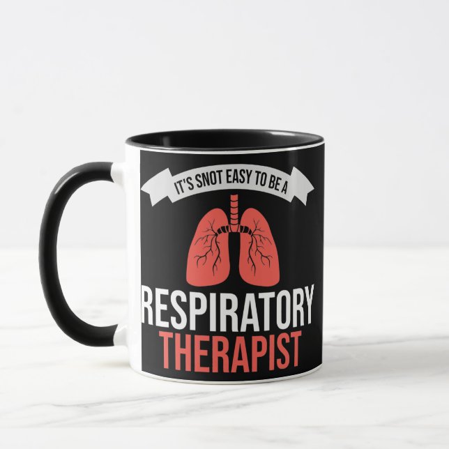 Caneca Não é fácil ser um pulmão terapêutico respiratório (Esquerda)