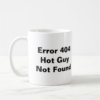 Caneca não encontrada quente da cara do erro 404
