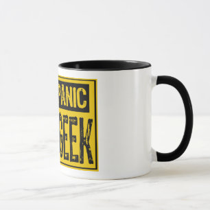 Caneca Não Entrar em Pânico - Sou um Geek - Amarelo/Preto