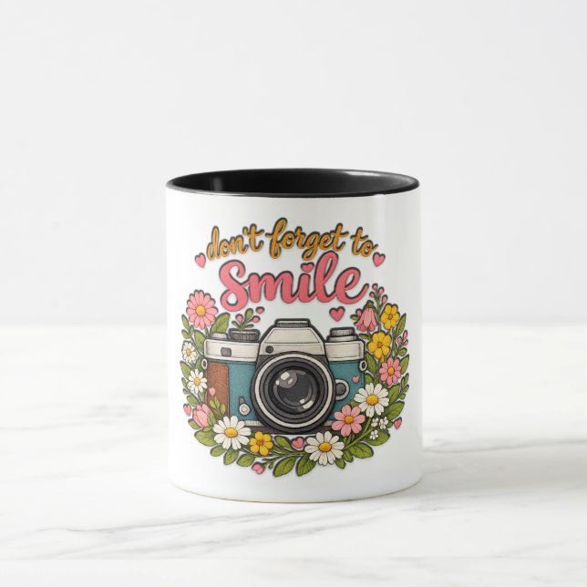 Caneca Não Esqueça De Sorrir (Centro)