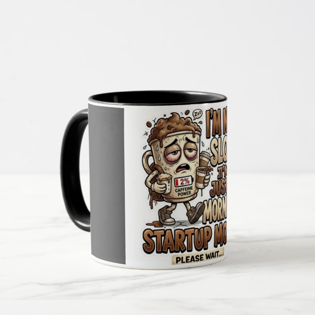 Caneca Não Estou Lento Estou Apenas no Modo de Inicializa (Frente Esquerda)