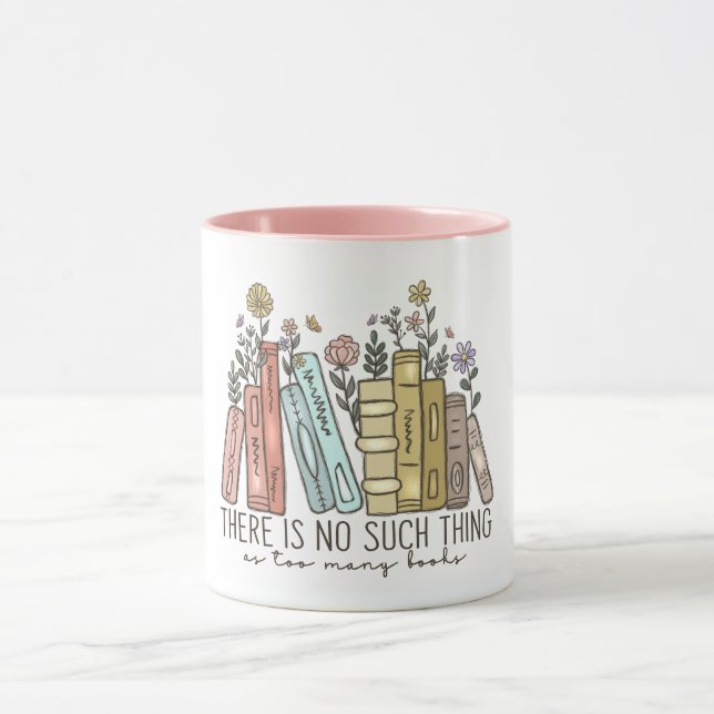 Caneca Não Existe Coisa Tal Como Muitos Livros (Centro)