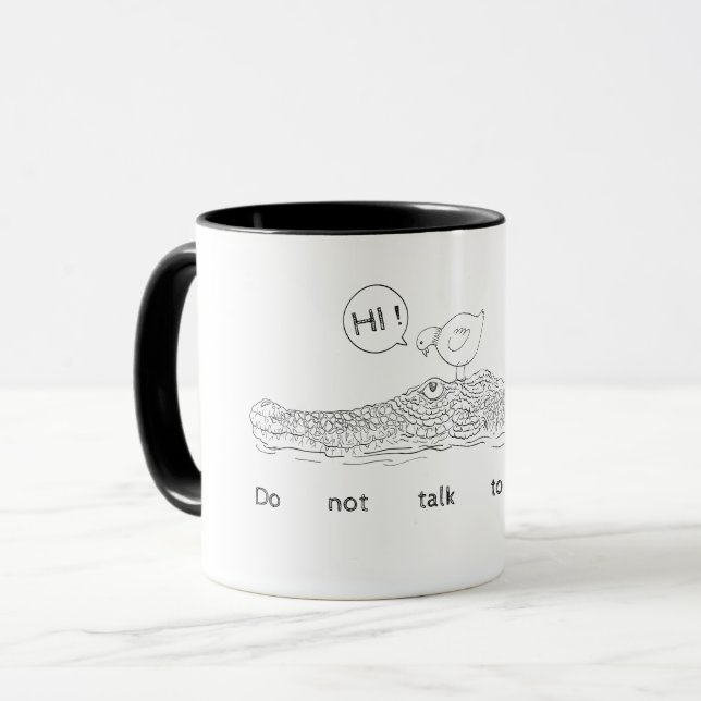 Caneca Não fale com estranhos (Frente Esquerda)