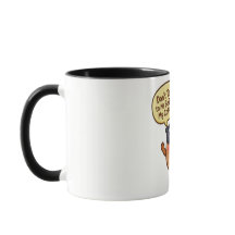 Caneca "Não Fale Comigo" de Feijão de Café Cartoon