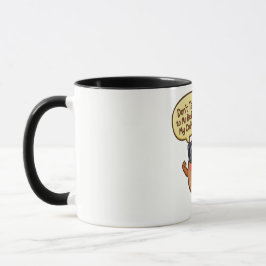 Caneca "Não Fale Comigo" de Feijão de Café Cartoon