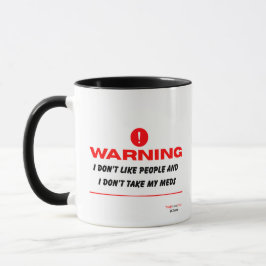 Caneca Não gosto de pessoas e não tomo meus remédios engr
