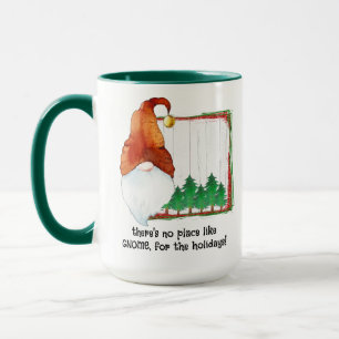 Caneca Não há lugar como o GNOME, nos feriados.