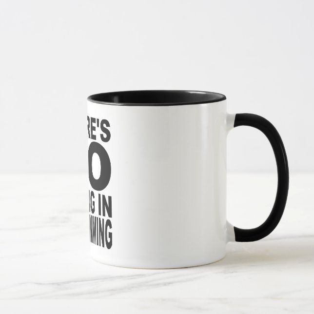 Caneca Não há nenhum grito na programação (Direita)
