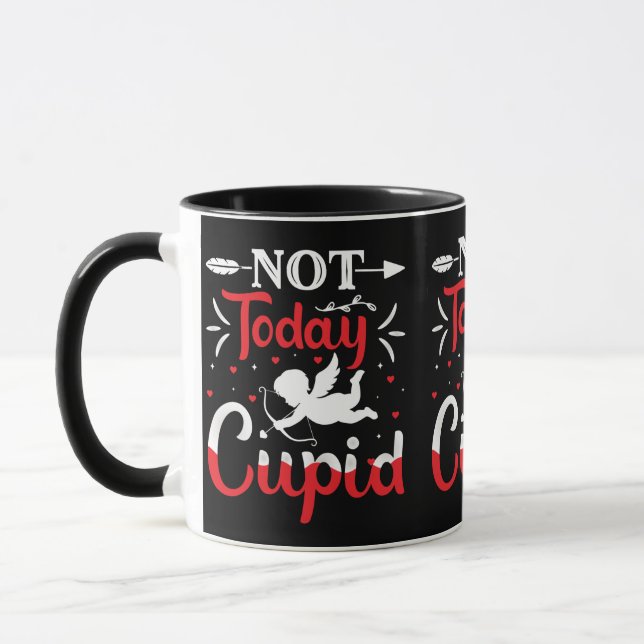 Caneca Não Hoje Dia de os namorados Engraçado Cupido (Esquerda)