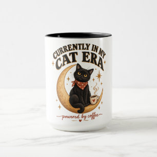 Caneca Não Hoje Humor Grisalho Gato Preto Café