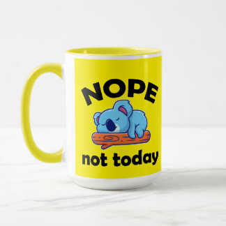 Caneca Não hoje. Koala preguiçoso.
