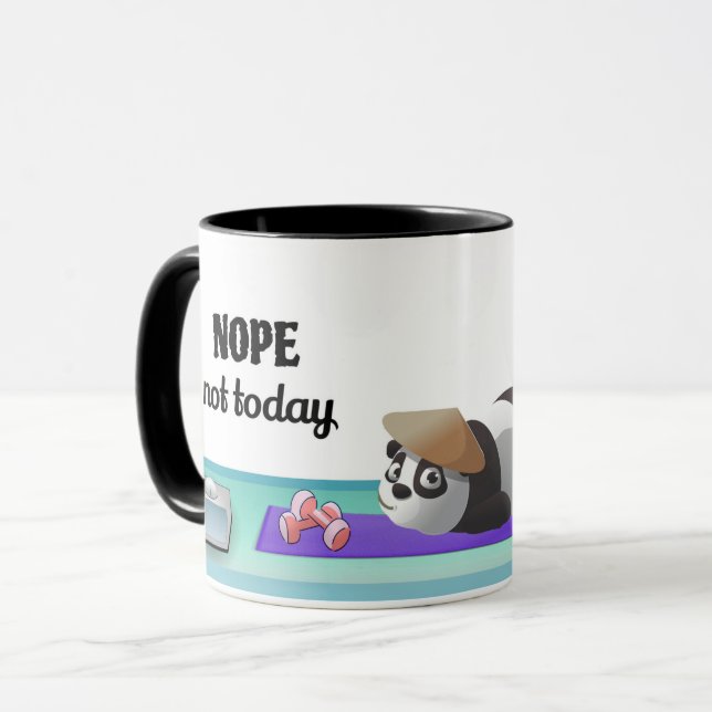 Caneca "Não Hoje" Panda Café (Frente Esquerda)