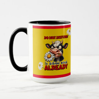 Caneca Não Incomodar - Vaca Engraçada